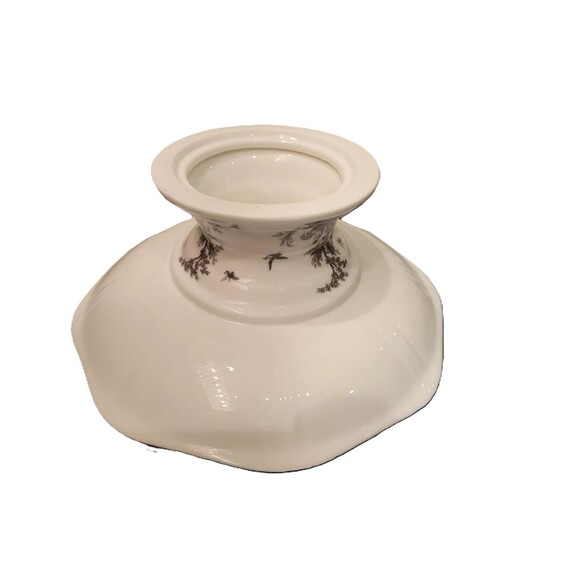 AUV2 Black & White French country Toile Centerpiece Pedestal Fruit Bowl - Picture 9 of 13